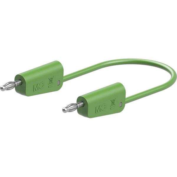 Stäubli 641034-10025 LK-4N-F25 test lead, 100cm, green, flexible, ...