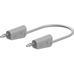 Stäubli 641034-10028 LK-4N-F25 Test Lead 100cm Grey Stackable Lamella Plugs