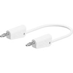 Stäubli 641034-10029 LK-4N Test lead 100cm white, flexible, stackable plugs