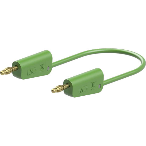 Stäubli 641035-05025 LK-4A-F25 Test lead 50cm Green flexible stack...