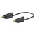 Stäubli 641035-20021 Test lead, 200cm Black, stackable Ø4mm plugs, flexible
