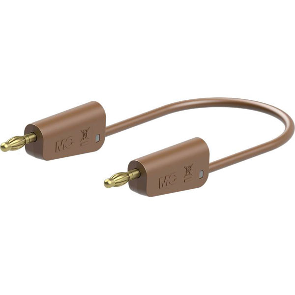 Stäubli 641037-05027 LK-4A-S25 Test lead 50cm Brown stackable Ø4mm...