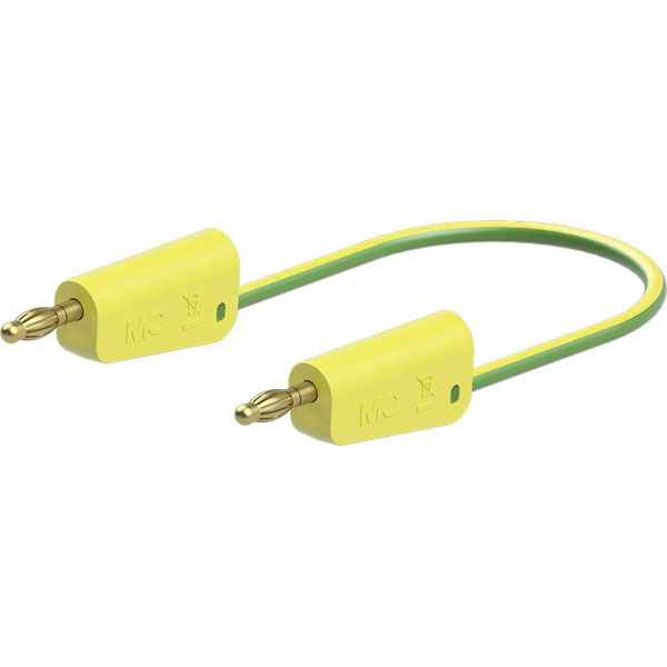 Stäubli 641037-10020 LK-4A-S25 test lead 100cm yellow/green flexib...