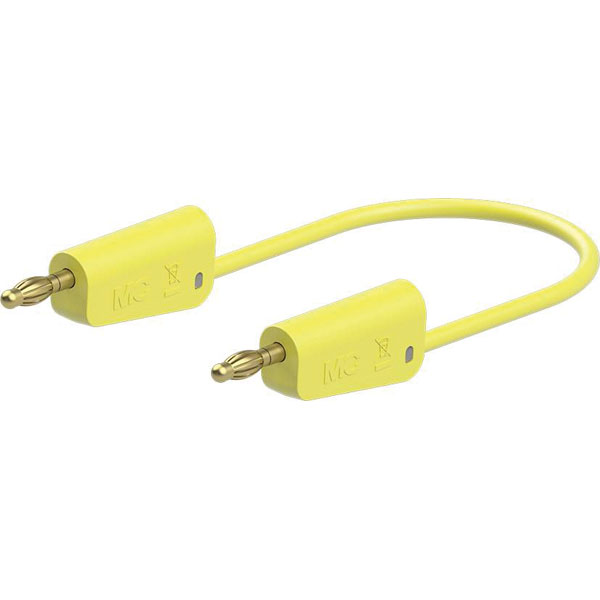 Stäubli 641037-20024 LK-4A-S25 Test lead 200cm Yellow stackable 4m...