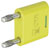 Stäubli 644010-20 KS2-4N-19 connector, Ø4 mm pin, insulated, green/yellow