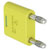 Stäubli 644010-20 KS2-4N-19 connector, Ø4 mm pin, insulated, green/yellow