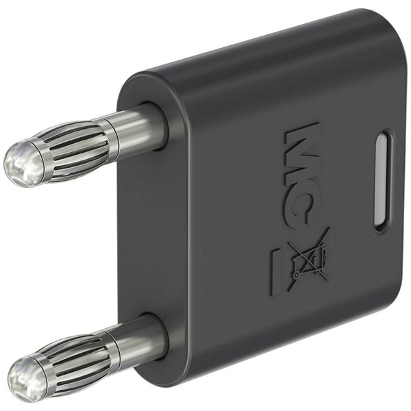 Stäubli 644010-21 KS2-4N-19 connector, black, 4mm pin, insulated, ...