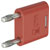 Stäubli 644010-22 Connector red, Ø4mm pin, 19mm pitch, insulated brass plug