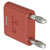 Stäubli 644010-22 Connector red, Ø4mm pin, 19mm pitch, insulated brass plug