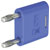Stäubli 644010-23 KS2-4N-19 Connector Blue, Ø 4 mm, brass, insulated handle