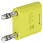 Stäubli 644010-24 KS2-4N-19 Connector Yellow, 4mm pin, insulated brass