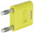 Stäubli 644010-24 KS2-4N-19 Connector Yellow, 4mm pin, insulated brass