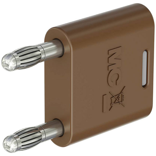 Stäubli 644010-27 KS2-4N-19 connector, brown, Ø 4 mm pin, insulate...