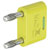 Stäubli 644012-20 KS-4N-19 Connector 4mm green/yellow insulated brass plug
