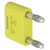Stäubli 644012-20 KS-4N-19 Connector 4mm green/yellow insulated brass plug