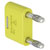 Stäubli 644012-24 KS-4N-19 connector, yellow, 4mm pin, insulated brass, 1 pc