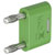 Stäubli 644012-25 KS-4N-19 Connector Green pin 4mm brass insulated handle