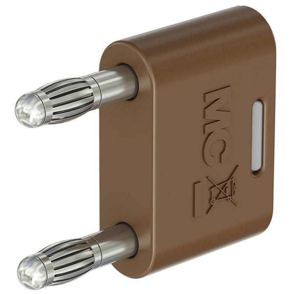 Stäubli 644012-27 KS-4N-19 Connector Brown, 4mm Pin, Insulated, Br...