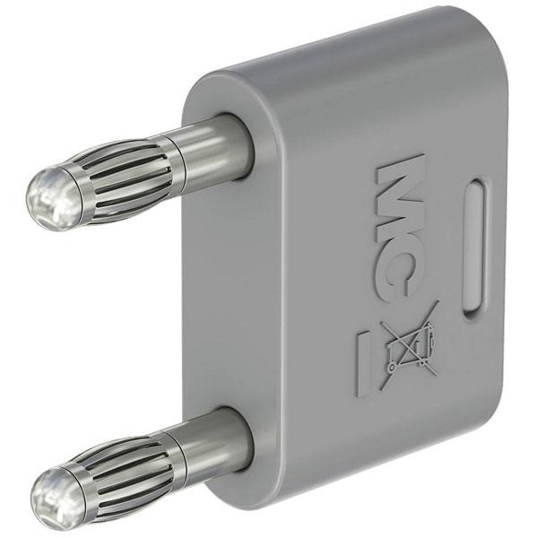 Stäubli 644012-28 KS-4N-19 Connector Grey Pin Ø4mm, 19mm pitch, In...