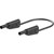 Stäubli 662010-02521 SLK-4N-F10 Test lead, 25cm, black, stackable Ø4mm plugs