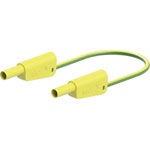 Stäubli 662010-07520 SLK-4N-F10 test lead 75cm yel-gr flexible stackable plugs