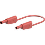 Stäubli 662010-20022 SLK-4N-F10 test lead, 200 cm, red, flexible, Ø 4 mm plugs
