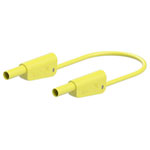Stäubli 662012-02524 SLK-4N-S10 test lead 25cm yellow flexible stackable plugs