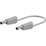 Stäubli 662012-02528 SLK-4N-S10 test lead 25cm grey stackable Ø4mm plugs
