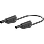 Stäubli 662012-10021 SLK-4N-S10 test lead 100cm black flexible à 4mm plugs