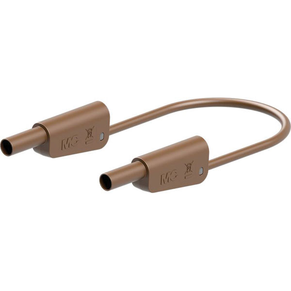 Stäubli 662012-10027 Test lead 100cm brown, stackable Ø4mm lamella...