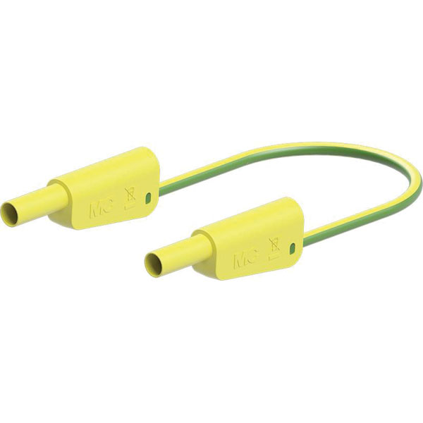 Stäubli 662013-10020 SLK-4A-S10 test lead 100cm yellow/green 4mm plugs