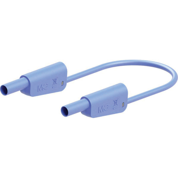 Stäubli 662014-05023 SLK-4N-F25 test lead 50 cm blue, 4 mm plugs, ...