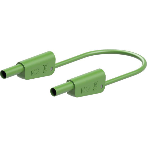 Stäubli 662014-10025 SLK-4N-F25 test lead 100 cm green stackable Ø...