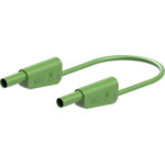 Stäubli 662015-02525 SLK-4A-F25 Test lead 25cm green flexible stackable plugs