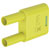 Stäubli 664010-20 SKS2-4N-19 connector green/yellow 4mm pin brass insulated