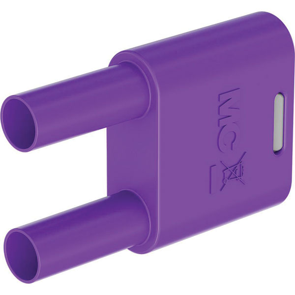 Stäubli 664010-26 SKS2-4N-19 connector, violet, brass, 4mm pin, in...