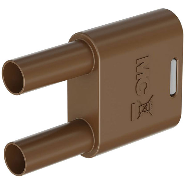 Stäubli 664010-27 SKS2-4N-19 connector, brown, Ø4mm pin, insulated...