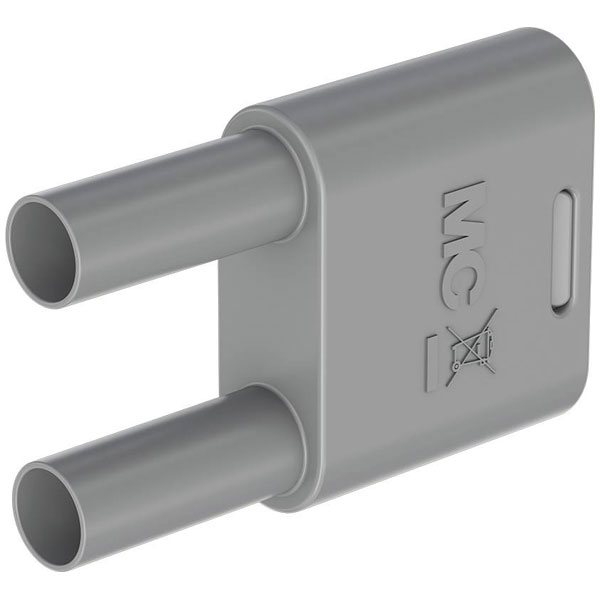 Stäubli 664010-28 SKS2-4N-19 connector, grey, Ø 4 mm pin, insulate...