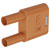 Stäubli 664010-30 SKS2 Connector, 4mm, orange, brass, insulated, MULTILAM tech