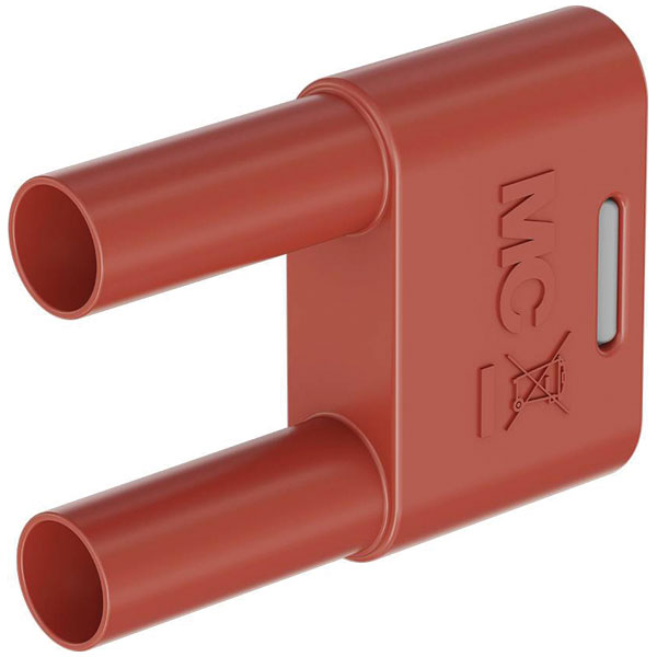 Stäubli 664012-22 SKS-4N-19 Connector Red 4mm Insulated Brass Plug...