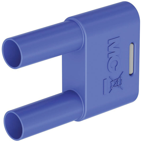 Stäubli 664012-23 SKS-4N-19 Connector, Blue, Ø4mm, Brass, Insulate...