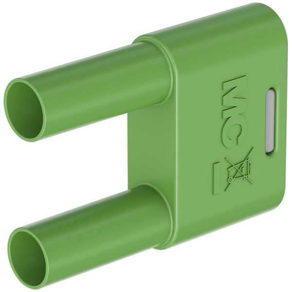 Stäubli 664012-25 Connector SKS-4N-19 Green Ø4mm brass with insula...