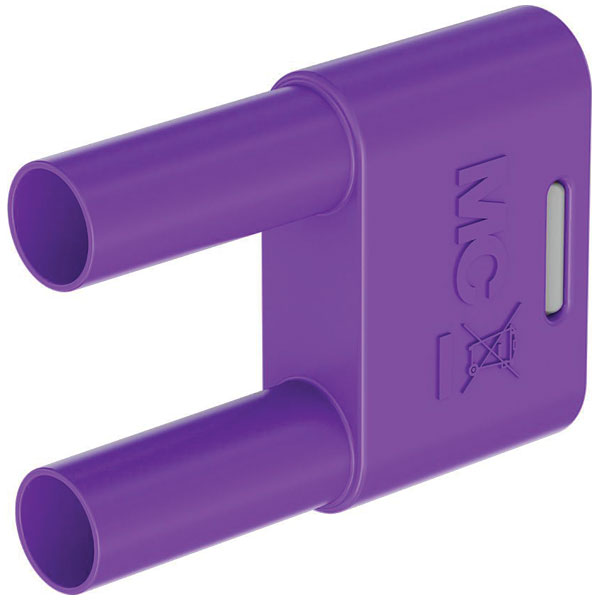 Stäubli 664012-26 SKS-4N-19 Connector, 4mm violet pin, brass, insu...