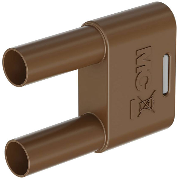 Stäubli 664012-27 SKS-4N-19 connector brown, insulated 4mm pin, br...