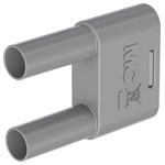 Stäubli 664012-28 SKS-4N-19 connector grey 4mm brass insulated pin with sleeve