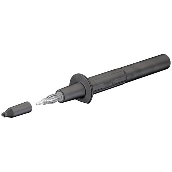 Stäubli 669112-21 PP-115/4 safety test probe CAT II black Ø 4mm re...