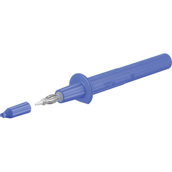 Stäubli 669112-23 PP-115/4 safety test probe CAT II blue Ø4 mm wit...