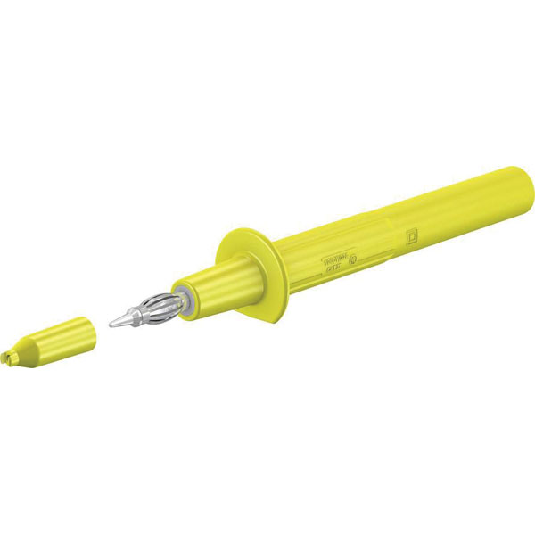 Stäubli 669112-24 PP-115/4 safety probe CAT II yellow Ø4mm with cap