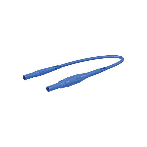 Stäubli 669394-10023 XSMF-419 test lead 4mm plugs, 1m, blue, PVC-i...