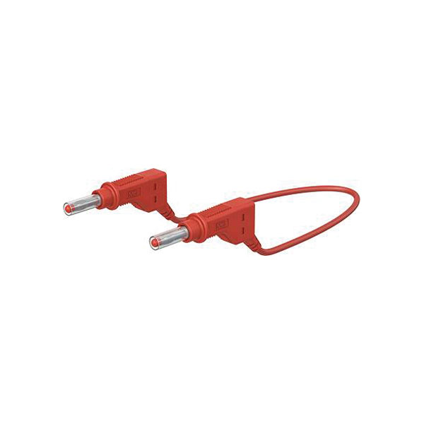 Stäubli 669407-20022 XZG425 connection cable red, 4mm plugs, PVC i...